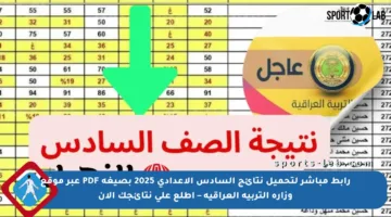 رابط مباشر لتحميل نتائج السادس الإعدادي 2025 بصيغة PDF عبر موقع وزارة التربية العراقية – اطلع على نتائجك الآن